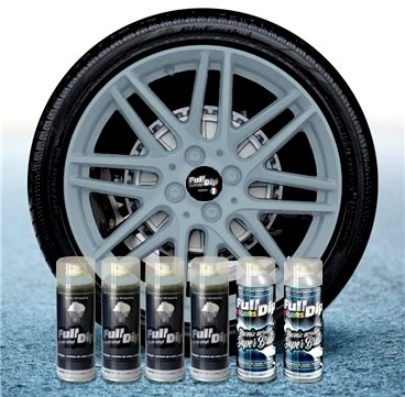 Sophisticauto Felgenfolie Set mit 6 Full Dip Grau Nardò glänzend