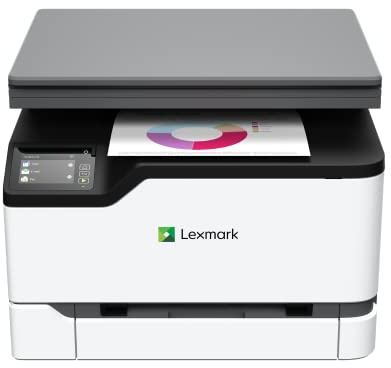 Lexmark MC3224DWE 3-in-1 Farblaser-Multifunktionsgerät (Drucker, Kopierer, Scanner, WLAN, LAN, bis zu 22 S./Min., autom. beidseitiger Druck, 7,2 cm-Touchscreen) schwarz/grau