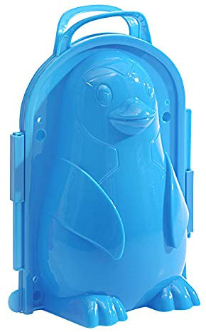 Penguin Snow Mold, Penguin Snowball Maker Toys, Beach Toy Snow Toys Kit, Snow Toy Molds for Kids Adults Outdoor, Fun Winter Snow Toys Outdoor Playing Gifts for 3 4 5 6 7 8 9 Years Girls Boys (Blue)