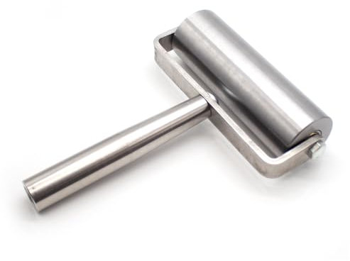 Jieotwice Rueda de Presión Sólida de Acero, Rodillo de Presión de Membrana Impermeable, Rodillo de Presión Sólido, Borde de Cuero, Rodillo de Hierro(100MM)