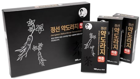 Korean Bellflower Root Juice Stick 10g x 30 Sticks (300g) Natural Herbal Liquid Drink Mix Traditional Ginger Beverage Syrup for Daily Refreshment Healthy Fruit Veggie Blend 10.58oz