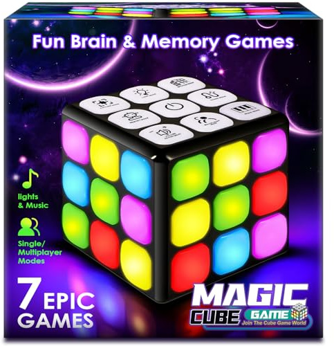 Gioco elettronico portatile - 7 divertenti cubi per il cervello e la memoria, fantastici giochi sensoriali per bambini e bambine - Regali di Natale/Compleanno per bambini di 6-12 anni e oltre