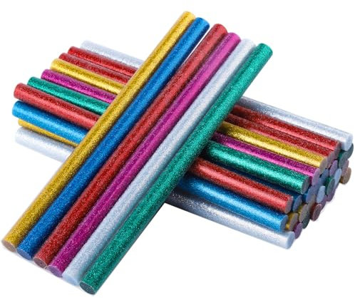 Windspeed 36PCS Hot Glue Sticks, 11mm x 200mm Hot Melt Glue Sticks for Electric Gun Craft Tool Strong Adhesive for Repair Crafts (6 Colors)