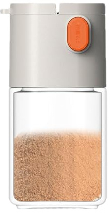 Mihauuke saltströare av glas, salt och pepparströare av glas – kryddflaska av glas | doseringsflaskbehållare, justerbar dispenserspridare för spiskumminpulver, paprika