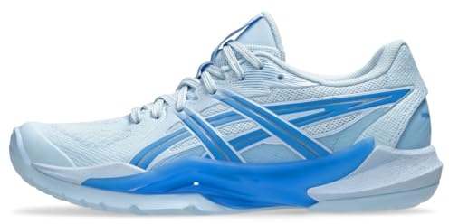 ASICS Women's POWERBREAK FlyteFoam Handball Shoes, 10, Light Blue/Blue Coast