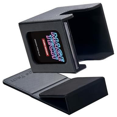 Mage Tech Commander Deck Box Lite – Présentoir de cartes avec mini porte-cartes à clipser et couvercle amovible, convient pour plus de 100 cartes à simple pochette, idéal pour MTG, PTCG, OPCG, SWU et