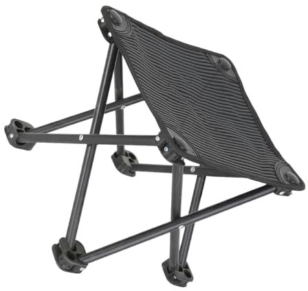 QOKLIYUI Tragbarer, zusammenklappbarer Campingstuhl für Komfort im Freien, Leichter, Leichter Klappstuhl, Klappstuhl, Campinghocker, Schwarzer Streifen