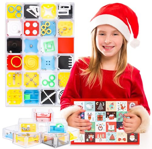 24 pieces Advent Calendar 2024 Puzzle Games,Puzzle Game Kids Advent Calendar,Christmas Countdown Advent Calendar Mini Puzzle Game Advent Calendar for Kids
