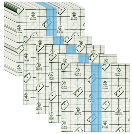 Benda Trasparente Impermeabile 50 Pcs 10 cm x 10 cm Cerotto Impermeabile Pellicola per Tatuaggi Protezione Cerotti Elastici di Fissaggio, Nastro Adesivo Trasparente per Sport Bagno
