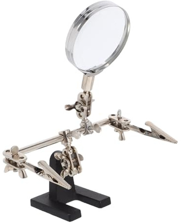 HOODANCOS Heavy Duty Watchmaker Loupe Magnifier 60mm Magnification Alligator Clips for Hands