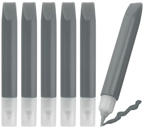 PATIKIL 6 Pack Suncatcher Paint Pens, Gray Sun Catcher Paint Pens 10ML Each Stained Glass Window Art Kit for Painting Glass Pigment Crafts