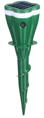 Repellente per Animali a Ultrasuoni a Energia Solare, Controllo Parassiti per Gatti, Cani, Uccelli, Ratti - Deterrente Impermeabile ad Attivazione Motoria per Giardino e Cortile(B)