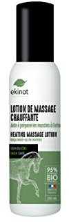 EKINAT - Lotion de massage chauffante pour le dos des chevaux