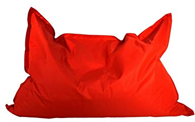 Kinzler Sitzsack Benni Indoor & Outdoor geeignet 100x140cm Sitzmöglichkeit Sitzkissen bunt schlicht Farbe rot