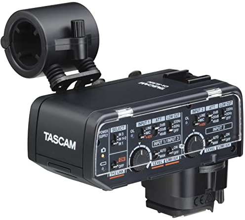 Tascam XLR-Mikrofonadapter Canon Kit für Spiegellose Kameras (CA-XLR2D-C)
