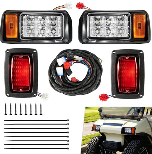 DRIVE UP Club Car DS Led Light Kit, Golf Cart Led Lights for Club Car DS 1993-Up Gas and Electric Golf Carts, Factory Style Headlight and Tail Light Assembly OEM 101988002 101988001