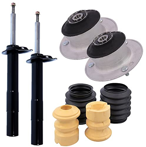 ATEC Germany 2x Gasdruck Stoßdämpfer Vorne Federbein Zweirohr inkl. Domlager & Staubschutzsatz, Kompatibel mit BMW 5er (E39), 5 Touring (E39)