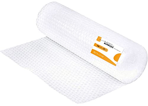 Rollo Burbujas Embalaje, Papel de Burbujas para Embalar, Plástico de Burbujas para Mudanzas, Embalajes y Cajas. Medida 100 cm x 25 m de longitud - Ofituria