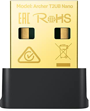 TP-Link Nano 2-in-1 USB Bluetooth WIFi Adapter AC600(Archer T2UB Nano)- Bluetooth 4.2 with 2.4G/5G Dual Band Wireless Network Adapter for Desktop PC, WPA3, Supports Windows 11,10, 8.1,8, 7