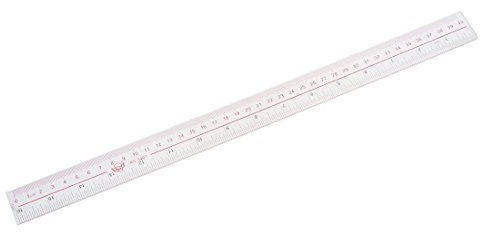 Yheonver 40 cm 16 pouces Longueur Mesure en plastique transparent Règle du bord droit