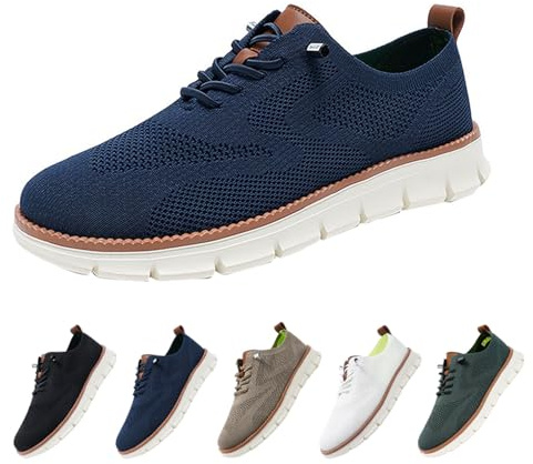 Riou Zapatos Wearbreeze Ortopédicos Urbanos Ultra Cómodos para Hombre, Breeze Urban Casuales de Malla Transpirable para Caminar