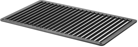 HENDI Grillrost, CONVECTOMAT, zur Verwendung im Backofen, gerillt, PTFE Antihaftbeschichtung, Temperaturbeständig bis 200°C, Grillplatte, Grillgitter, GN1/1, 530x325x(H)15mm, Aluminiumguss