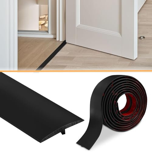 T-Profile Transition Profile, Self-Adhesive Floor Transition Strip, 5 cm x 3.0 m, End Strip Floor Made of PVC, Floor Strips, Transition Profile, Universal Gap Cover for Laminate, Tiles and Vinyl