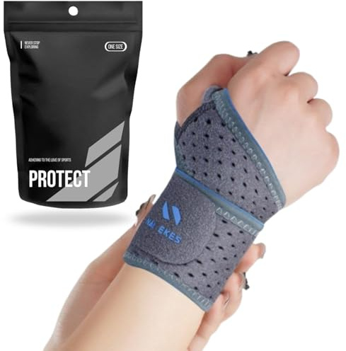 Muñequera Ambidiestra Ortopédica, Especial para Muñeca Abierta, Tendiditis y Esguince. Diseño Anti Rozaduras. Compresion Ajustable. Cómoda Y Transpirable. Muñequera Tunel Carpiano. (Gris Oscura)