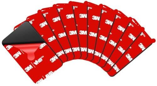 URAQT Double Sided Tape 10 Pack, 44 x 34mm Waterproof Extra Strong Mounting Tape, Double Sided Adhesive Pad, Sticky Pads Heavy Duty for Cars, Home, LED Strip, Office, Indoor Outdoor Use