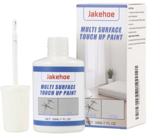 NIRJIK Smalto Riparazione 30 ml Bianco – Pennarello per Ritocchi su Smalto, Piastrelle, Ceramica, Lavabo e Metallo, Ideale per Coprire Graffi, Crepe ed Ammaccature con Finitura Liscia