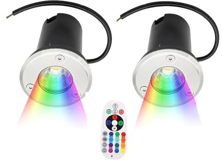Lampada da Terra a LED da 6 W,luci da Incasso per Esterni,faretto da Incasso da Giardino Impermeabile IP65,Luce da Pavimento a Bassa Tensione AC12-24 V,per Patio,vialetto,terrazza