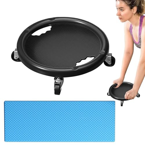 Planche De Roue Abdominale – Maximise La Force De Base, Équipement D'entraînement Pour Abdominaux Avec Genouillère, Roue À Rouleaux D'exercice, Curseur De Base Rotatif À 360 Degrés Pour Un Entraînemen