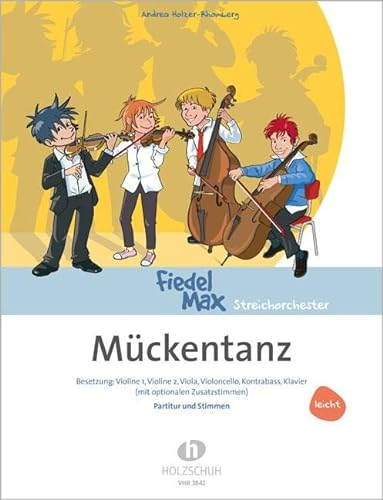 Mückentanz: Besetzung: Violine 1, Violine 2, Viola, Violoncello, Kontrabass, Klavier (mit optionalen Zusatzstimmen)