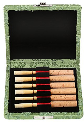 Oboe Reed, Paquete de 6 Oboe Reeds Funda de Tela de Seda Funda de Almacenamiento de Cañas Oboe(Verde)