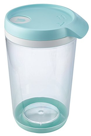 keeeper Schüttdose für Trockenvorräte, 4-in-1 Schüttöffnung, BPA-freier Kunststoff, 2,5 l, 16,7 x 14,6 x 24,5 cm, Bruni, Mintgrün