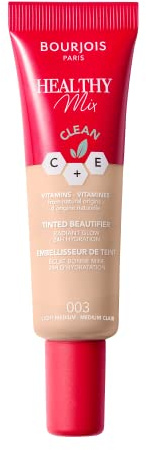 Bourjois BB Cream Healthy Mix, Crema Idratante Colorata Uniformante a Lunga Durata, con Vitamine C & E di Origine Naturale, Light Medium 003