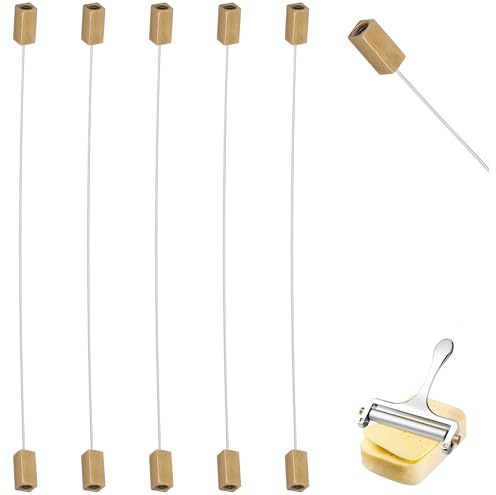 TOPULORS 5-Pack Stainless Steel Cheese Slicer Cutter Replacement Wires, Compatible With Zulay Kitchen, Sopito, Bellemain Roller Cheese Slicers, Ideal for Hard & Soft Cheese Slicing