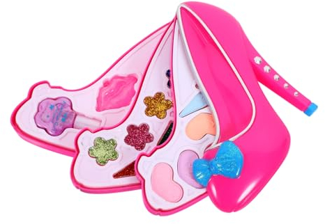 BESTonZON Satz Kosmetiktasche für Mädchen Make-up-Puppenkopf für Mädchen kinderschminktische Kinder schminkset kinderschminke Set kinderschminkset bilden einstellen Make-up-Box Spielzeugset