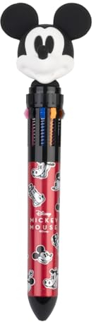 Grupo Erik: Penna Topolino Disney | Penna multicolore Disney 10 colori Mickey Mouse, Penna a sfera retrattile con 10 colori, Topolino Gadget, Licenza Ufficiale