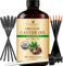 Handcraft Blends Aceite de ricino orgánico prensado en frío en botella de vidrio con cepillos de pestañas, 118 ml, 100% puro y natural, aceite portador de grado premium para el crecimiento del cabello