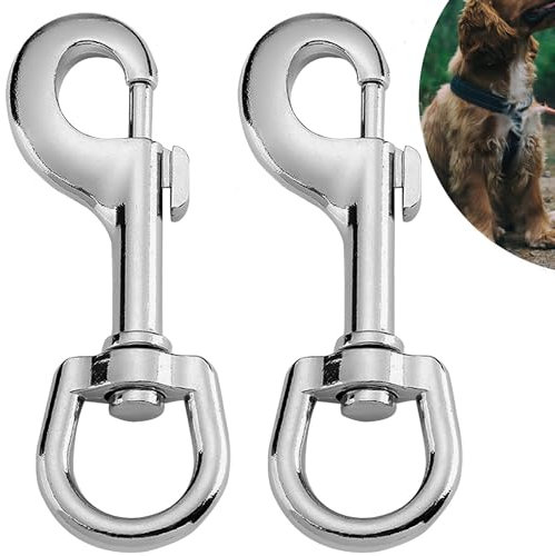 Stabile Edelstahl Karabinerhaken mit Drehgelenk – 2 Stück für Schlüsselanhänger, Hundeleinen und vielseitige Anwendungen