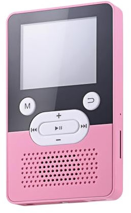 KIXZSAZ Reproductor de MP3 de 3,5 mm, Compatible con Bluetooth, Recargable, vídeo HiFi, MP4, Radio, Libro electrónico, grabación de Voz, Tiempo de Apagado, música Deportiva, Rosa 4G