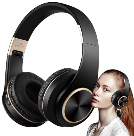 Genérico Cuffie con cancellazione del rumore, auricolari ricaricabili con microfono - stereo wireless ricaricabili - sovraurali per giocare, vita quotidiana e ascoltare musica