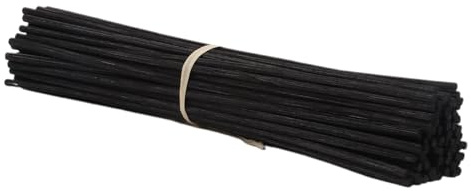 YAWYO 50-pack Doftpinnar Refill, 30cm Extra Långa Diffuser-stickor för Aroma Eteriska Oljor, Svart