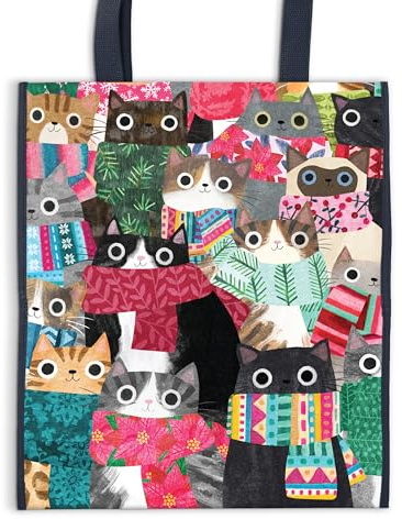 Wintry Cats Reusable Shopping Bag