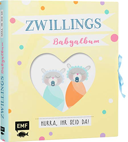 Zwillings-Babyalbum – Hurra, ihr seid da!: Mit vielen Extras zum Ausfüllen, Einkleben und Sammeln (inkl. Liederbüchlein, Girlande, Kuverts und ausklappbarer Seite)