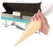 Palucart 100 mangas pasteleras desechables de 53 cm, transparentes, desechables para tartas, decoración de tartas