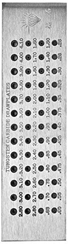 Schmuckseil mit 4 Löchern, rund, silberfarben, Zeichenbrett, Kohlenstoffstahl, Zugplatte, Schmuckdraht, für Schmuckherstellung (B)