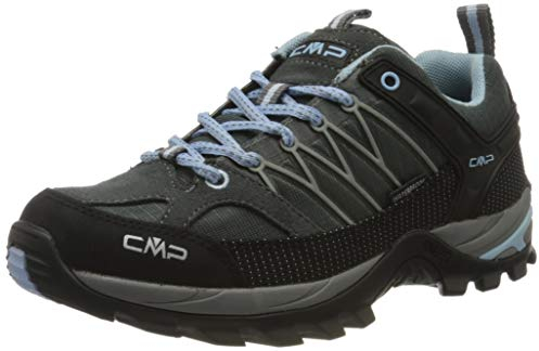 CMP Rigel Low WMN Trekking Shoe WP, Damen Trekking- & Wanderhalbschuhe, Grau (GRAFFITE-Azzurro 77BD), 39 EU (5.5 UK)