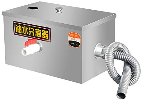 Séparateur d'huile séparateur de graisse en acier inoxydable séparateur de graisse d'eaux usées de cuisine séparateur de graisse d'eau usée filtre de déchets pièges à graisse de cuisine 35 * 25 * 23cm